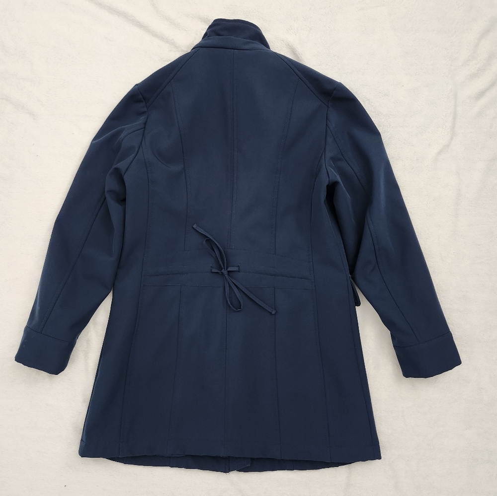 CLEO Women's Dark Teal Full Zip Coat Jacket Removable Hood Outerwear XS Petite - Picture 4 of 11
